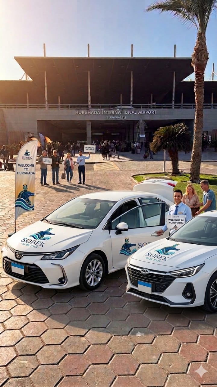 Transfer from Hurghada Airport to El Gouna Luxury meet and greet services during a comfortable journey to El Gouna
