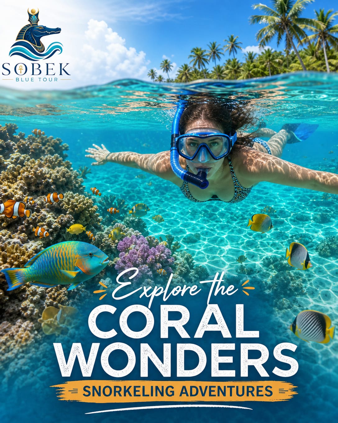 Snorkeling Trip  Enjoy the most amazing views of coral reefs and colorful fish in the Red Sea